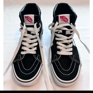 Vans high tops, women's 5.5, black and white